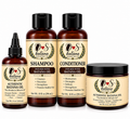 DSNATURALOILS Batana natural hair oil combo set with bottles of nourishing hair treatment and hair care products.